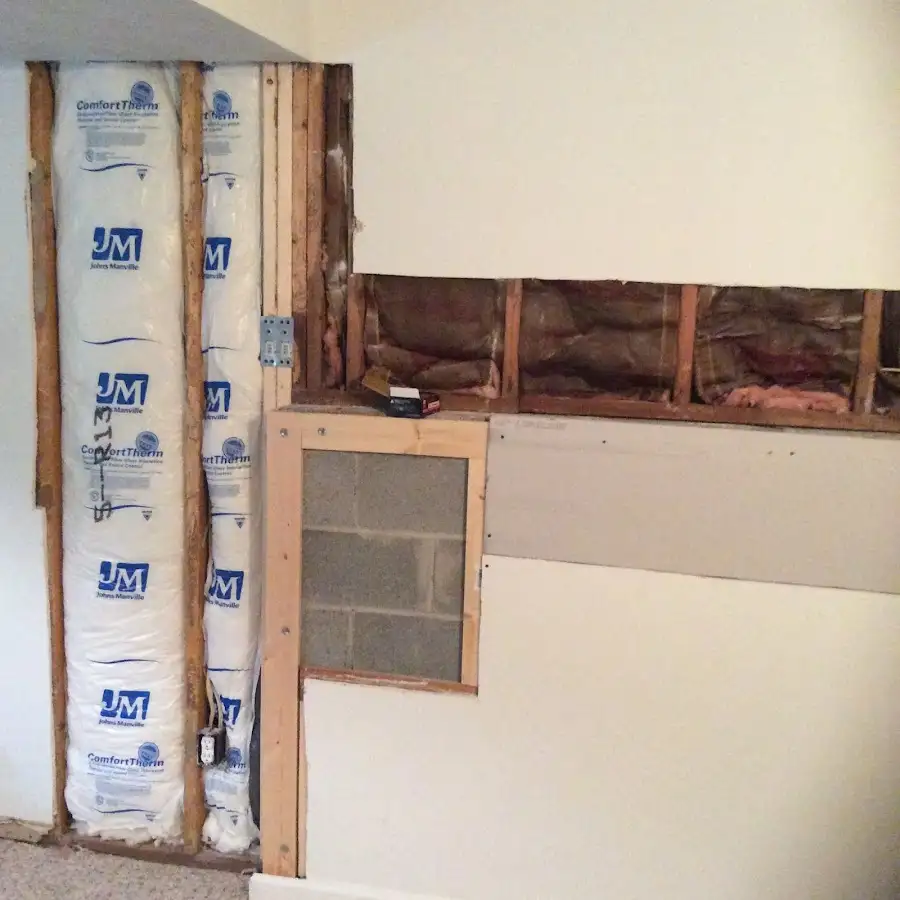 Wall insulation replacement during Basement Flood Cleanup in Mount Juliet